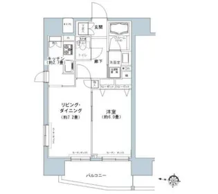 パークキューブ板橋本町【1207号室】の間取り
