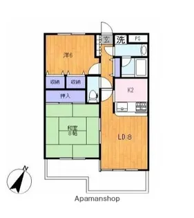 2LDKの間取り画像