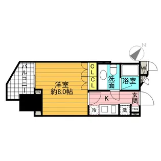レジディア文京小石川Ⅱ【8階】の間取り