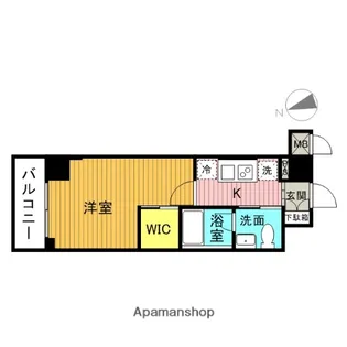 ハーモニーレジデンス神楽坂【1階】の間取り