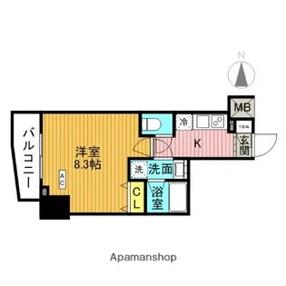 ジェノヴィア東大前グリーンヴェール【7階】の間取り