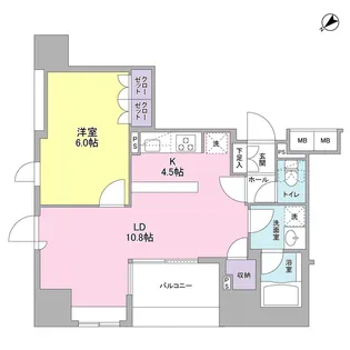 コンフォリア池袋DEUX【12階】の間取り