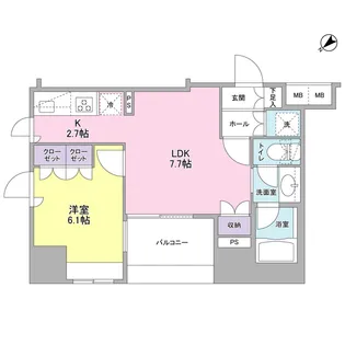 コンフォリア池袋DEUX【6階】の間取り