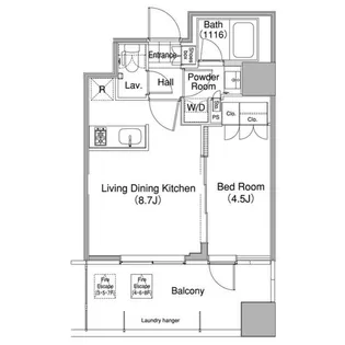 コンフォリア東池袋WEST【8階】の間取り