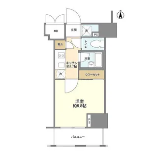 文京春日プラッツ【5階】の間取り