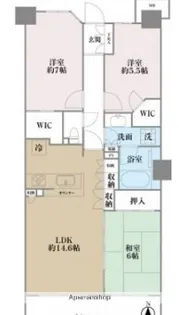 BELISTA板橋浮間舟渡【6階】の間取り