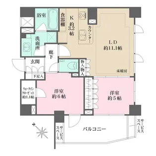 BELISTA小石川竹早町【4階】の間取り