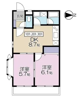 ハイツデリカIII【3階】の間取り