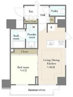 ヴァースクレイシア江戸川橋レーヴ【2階】の間取り