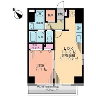 クレシア【5階】の間取り