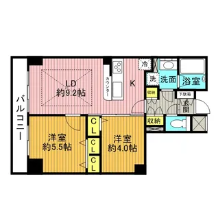 レジディア文京音羽【1階】の間取り