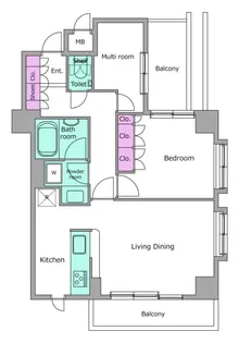 レジディア文京音羽【4階】の間取り