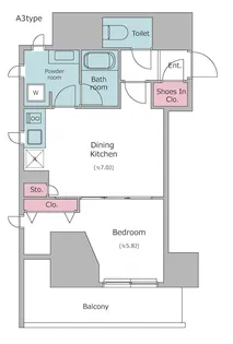 レジディア文京本郷Ⅳ【8階】の間取り