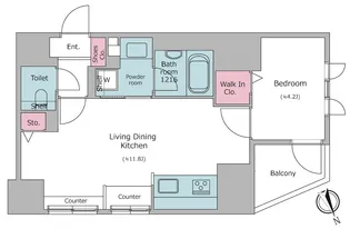 レジディア御茶ノ水プレイス【5階】の間取り