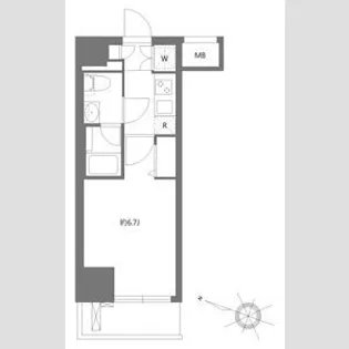 プレミアムキューブ東十条アリア【3階】の間取り
