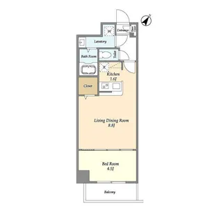 アルファコート常盤台3【7階】の間取り