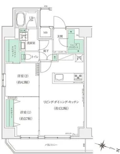 STANDZ板橋本町【9階】の間取り