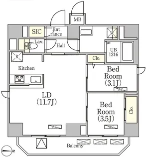 GRANSITE文京湯島【10階】の間取り