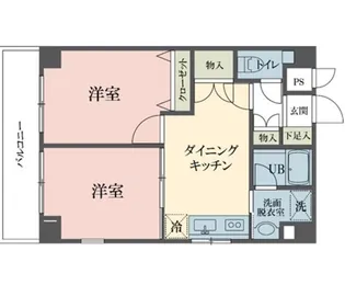 ベルタス舟渡【0602号室】の間取り