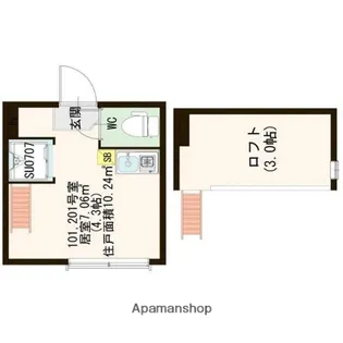 ハーモニーテラス池袋【2階】の間取り