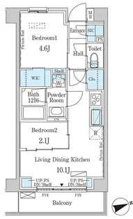 インスタイルレジデンス本駒込【5階】の間取り