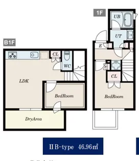 PASEO白山Ⅰ・Ⅱ【Ⅱ103号室】の間取り