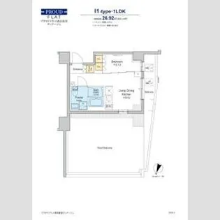 プラウドフラット西日暮里ディアージュ【3階】の間取り