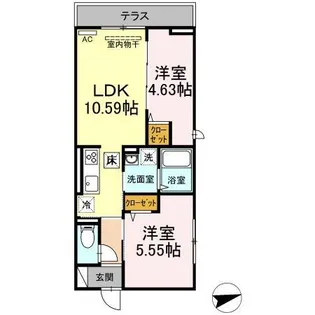 セジュール西台4【1階】の間取り