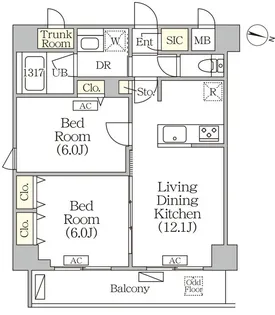 ORSUS志村坂上【3階】の間取り