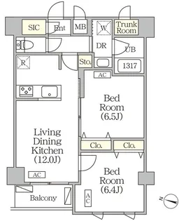 ORSUS志村坂上【5階】の間取り