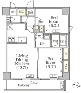 ORSUS志村坂上【5階】の間取り