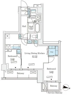ロイヤルパークス赤羽サウス【7階】の間取り