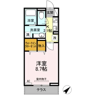 BRIGHT HALU WEST【1階】の間取り