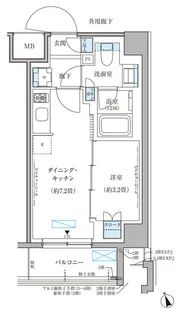 パークアクシス文京本郷【4階】の間取り