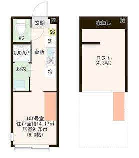 東京都板橋区前野町4丁目【アパート】の間取り