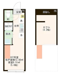 東京都板橋区前野町4丁目【アパート】の間取り