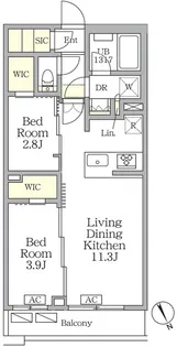 アジールコート後楽園【1階】の間取り