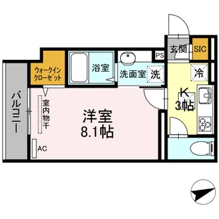 SON TRESOR(ソン トレゾール)【1階】の間取り