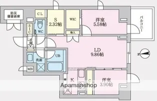 タスキプライムテラス後楽園【7階】の間取り