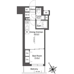 BLUROCK後楽園【15階】の間取り