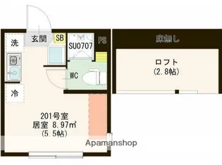 キューブときわ台【1階】の間取り