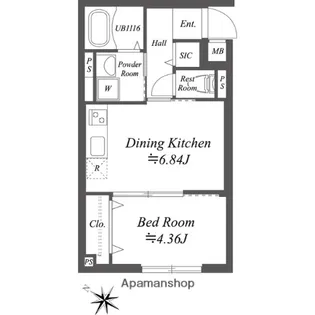 SOLASIA RESIDENCE南大塚【4階】の間取り