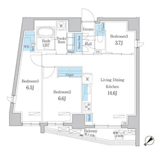 デュオフラッツ板橋大山【7階】の間取り