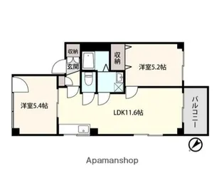 福室ビルディング【4階】の間取り