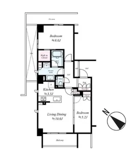 プレミスト文京千石【3階】の間取り