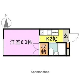 メゾンドセリシア【1階】の間取り