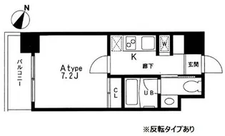 レジディア中目黒Ⅱ【2階】の間取り
