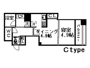 クリオ戸越銀座壱番館【15階】の間取り