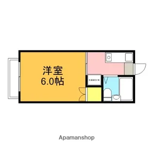 コーポ山内第2【1階】の間取り