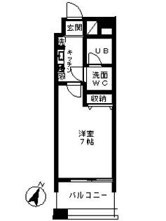レジディア島津山【2階】の間取り